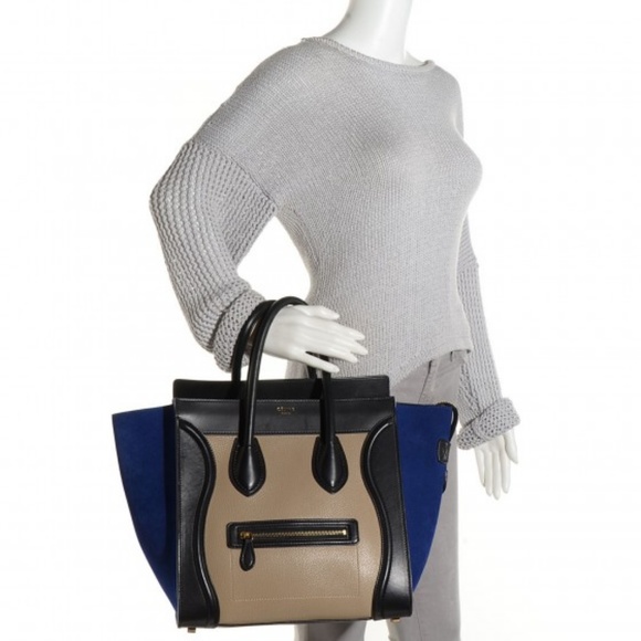 ❌ SOLD ❌ Celine Mini Tri-color Luggage Tote Bag - Picture 2 of 8